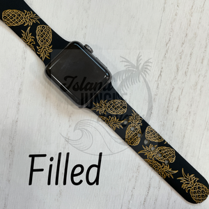 Pineapple Silicone Watch Band Compatible with Fitbit Versa, Versa 2, and Versa Lite