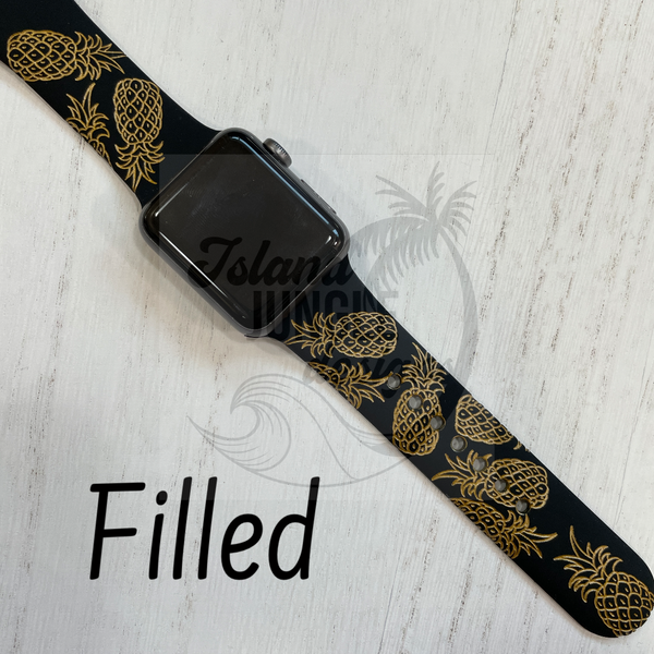 Pineapple 22mm Silicone Watch Band Compatible with Samsung & More