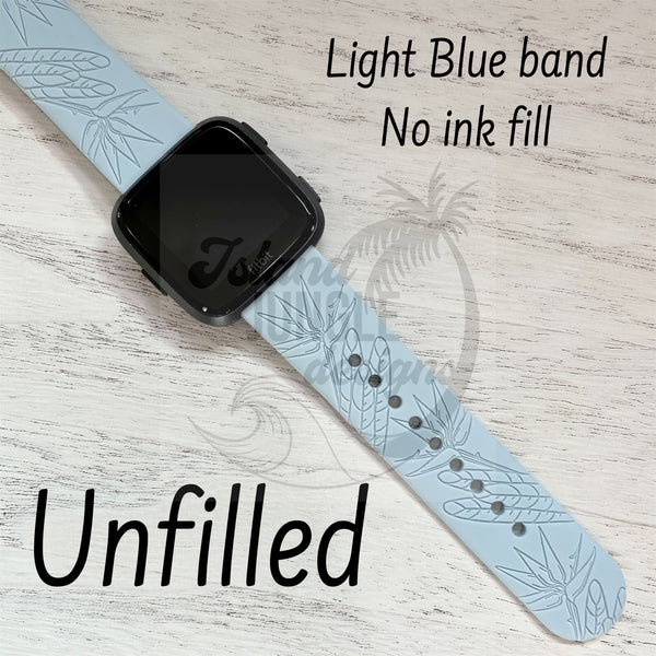 Bird of Paradise Silicone Watch Band Compatible with Fitbit Versa, Versa 2, and Versa Lite