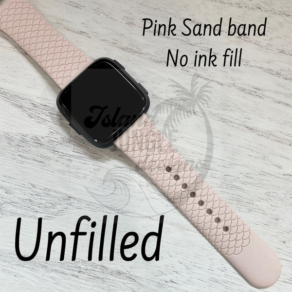 Mermaid Scale Silicone Watch Band Compatible with Fitbit Versa, Versa 2, and Versa Lite