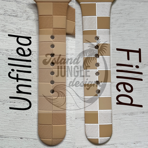 Checkered Silicone Watch Band Compatible with Series 1-10, SE & Ultra
