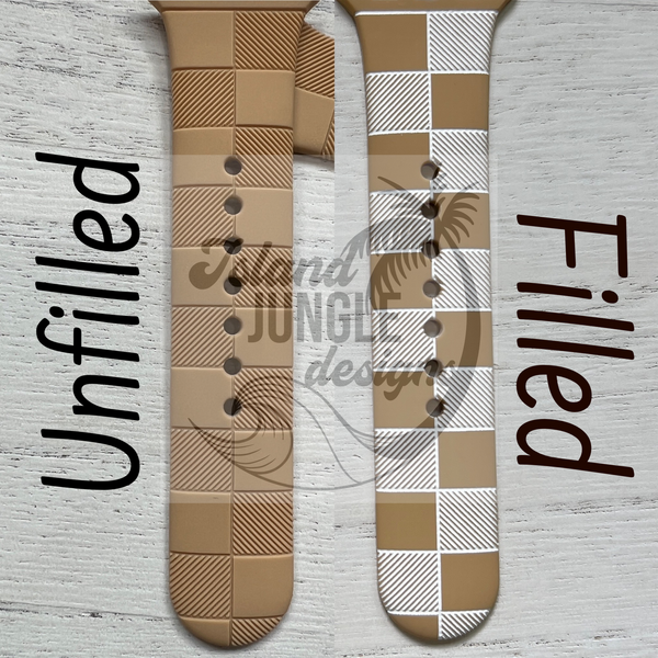 Checkered Silicone Watch Band Compatible with Series 1-10, SE & Ultra