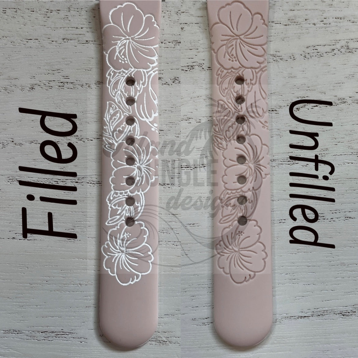 Hibiscus 20mm Watchband Galaxy, Versa 3/4, Sense & Pixel