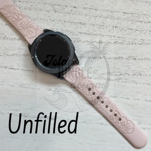 Hibiscus 20mm Silicone Watch Band Compatible with Samsung & More