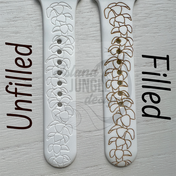 Lei Pua Kenikeni 20mm Silicone Watch Band Compatible with Samsung Galaxy, FitBit Versa 3/4, Sense & PIxel