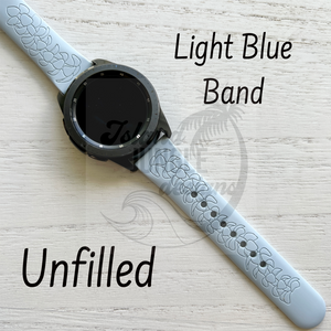 Lei Pua Kenikeni 20mm Silicone Watch Band Compatible with Samsung Galaxy, FitBit Versa 3/4, Sense & PIxel