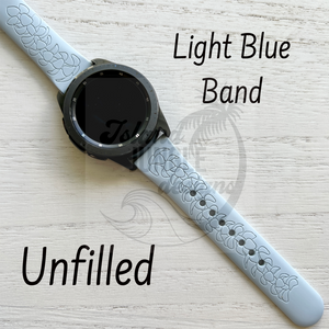 Pua Kenikeni Lei 20mm Silicone Watch Band Compatible with Samsung & More