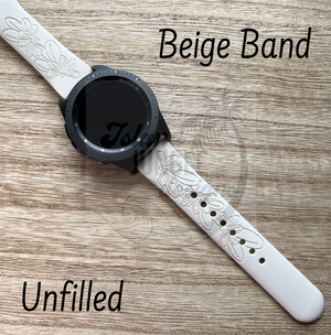 Naupaka 22mm Silicone Watch Band Compatible with Samsung & More