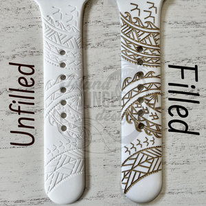 'Iwa Bird Tribal Silicone Watch Band Compatible with Versa 3/4 & Sense/Sense 2