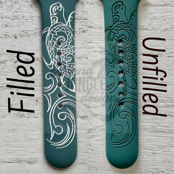 Honu Silicone Watch Band Compatible with Series 1-9, SE & Ultra