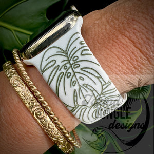 Monstera Deliciosa Silicone Watch Band Compatible with Series 1-10, SE & Ultra