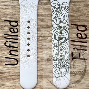 Monstera Deliciosa 22mm Silicone Watch Band Compatible with Samsung & More