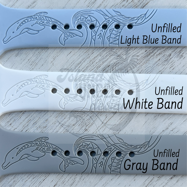 Dolphin Silicone Watch Band Compatible with Versa 3/4 & Sense/Sense 2