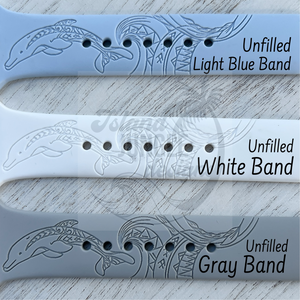 Dolphin 22mm Silicone Watch Band Compatible with Samsung & More