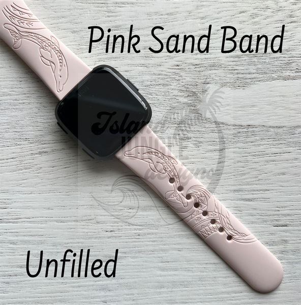 Dolphin Silicone Watch Band Compatible with Fitbit Versa, Versa 2, and Versa Lite