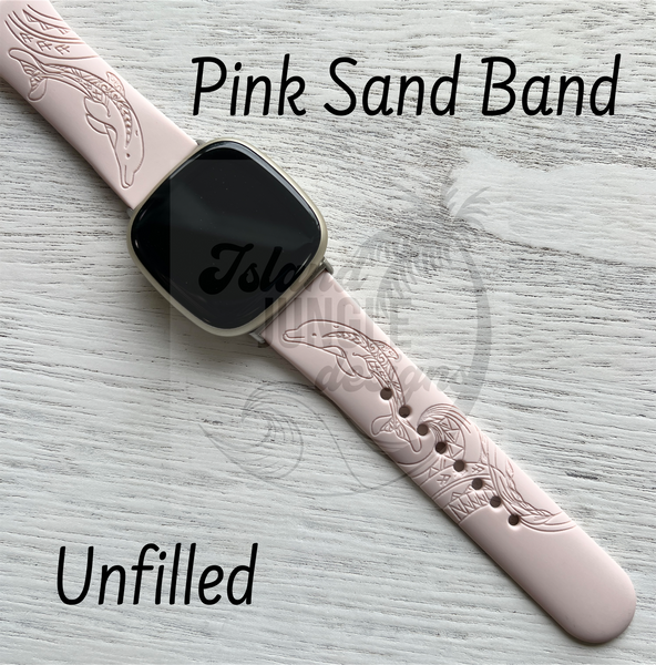 Dolphin Silicone Watch Band Compatible with Versa 3/4 & Sense/Sense 2