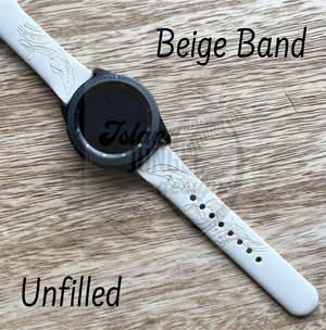 Dolphin 22mm Silicone Watch Band Compatible with Samsung & More