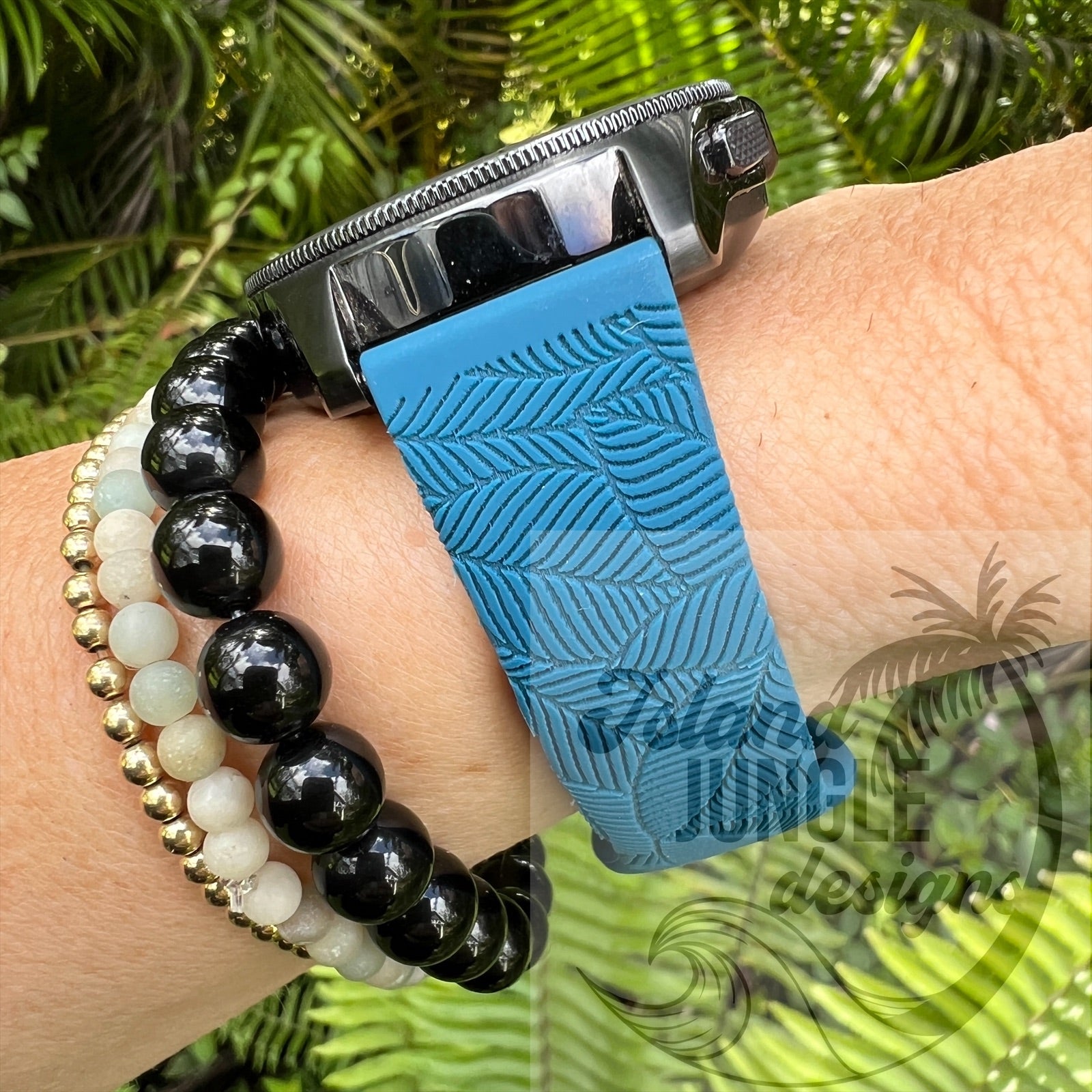 Jungle Canopy 20mm Silicone Watch Band Compatible with Samsung Galaxy, FitBit Versa 3/4, Sense & PIxel