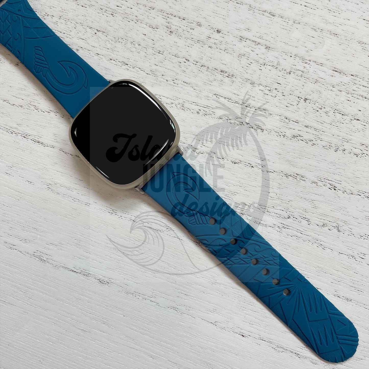 Fish Hook Silicone Watch Band Compatible with Versa 3/4 & Sense/Sense 2