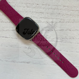 Tiare Tribal Silicone Watch Band Compatible with Versa 3/4 & Sense/Sense 2
