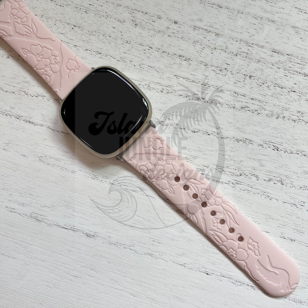 Cherry Blossom 'Sakura' Silicone Watch Band Compatible with Versa 3/4 & Sense/Sense 2