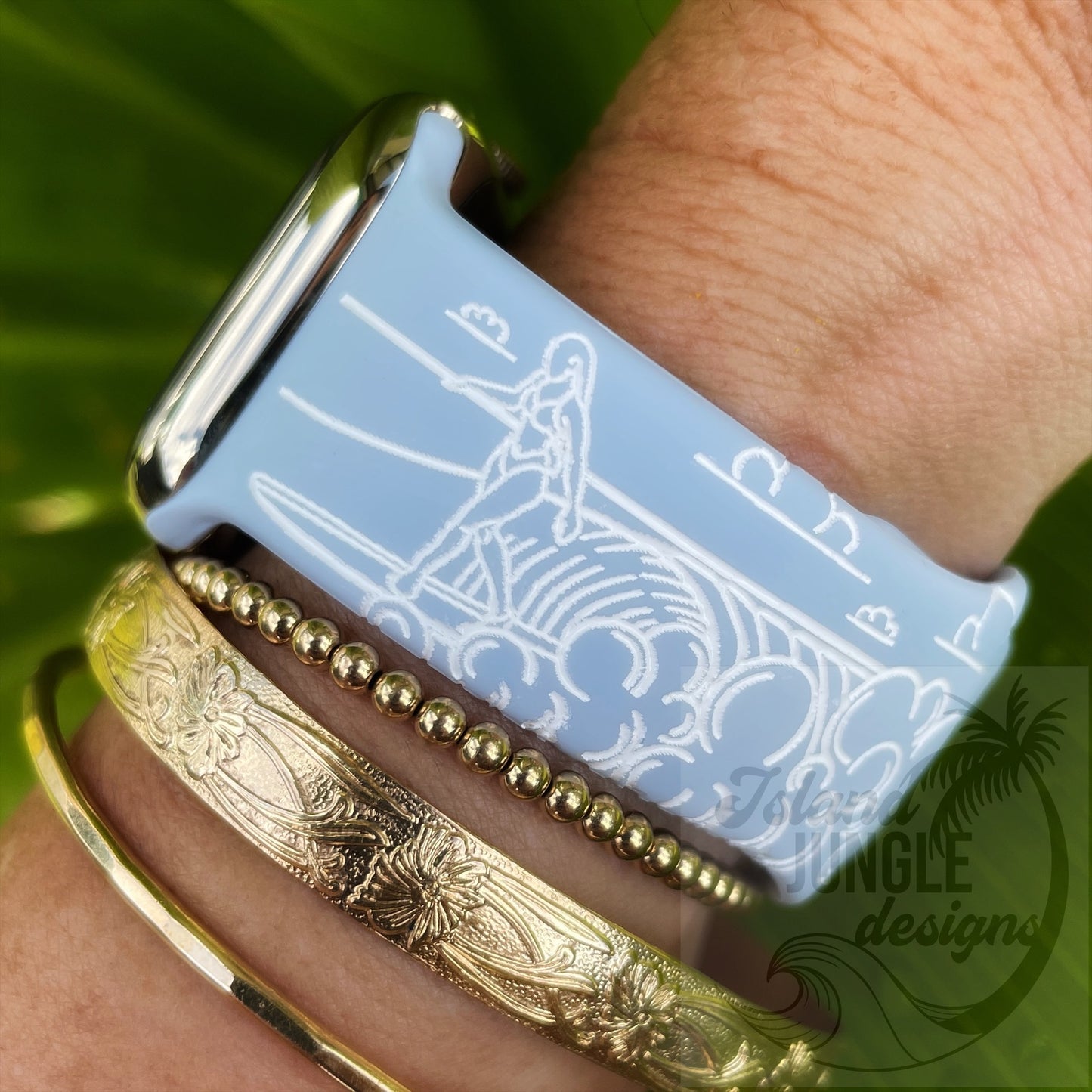 Surfin' Wahine Watch Band Compatible with Series 1-10, SE & Ultra