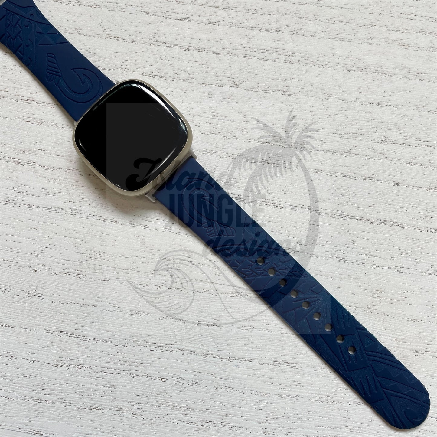 Fish Hook Silicone Watch Band Compatible with Versa 3/4 & Sense/Sense 2