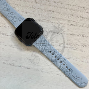 Cherry Blossom 'Sakura' Silicone Watch Band Compatible with Fitbit Versa, Versa 2, and Versa Lite