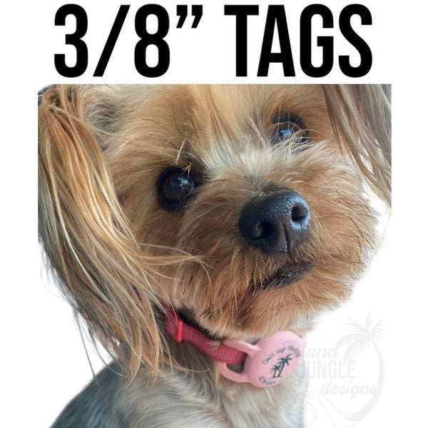 3/8" Collar & Strap ID Tag Compatible with Air Tag