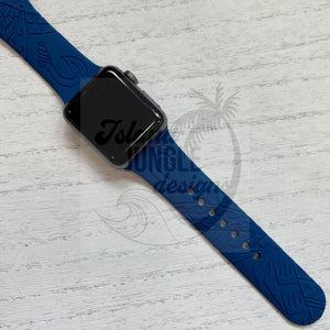 Fish Hook 'Makau' Tribal Watch Silicone Band Compatible with Series 1-8, SE & Ultra