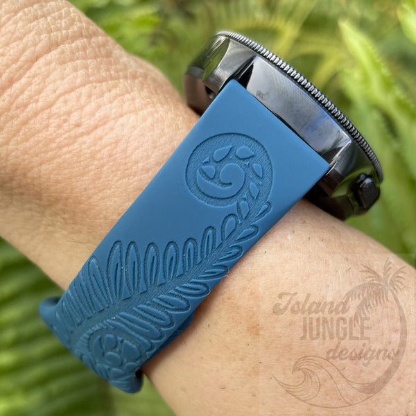 Fern 22mm Silicone Watch Band Compatible with Samsung & More