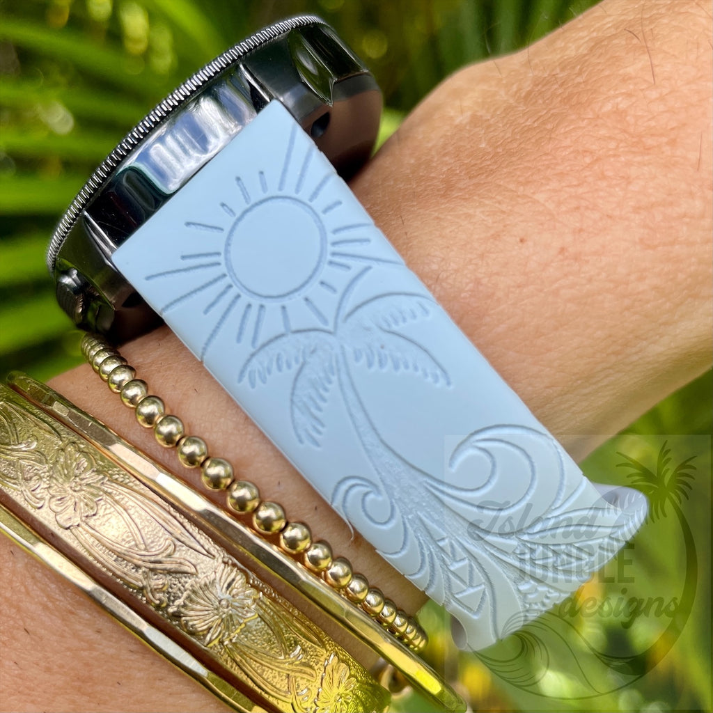 Hibiscus 20mm Silicone Watch Band Compatible with Samsung & More – Island  Jungle Designs