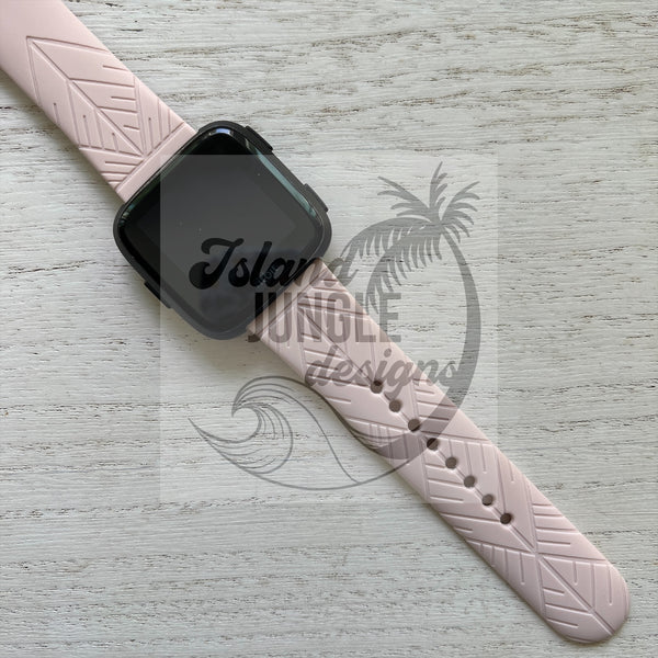 Diamond Lauhala Silicone Watch Band Compatible with Fitbit Versa, Versa 2, and Versa Lite