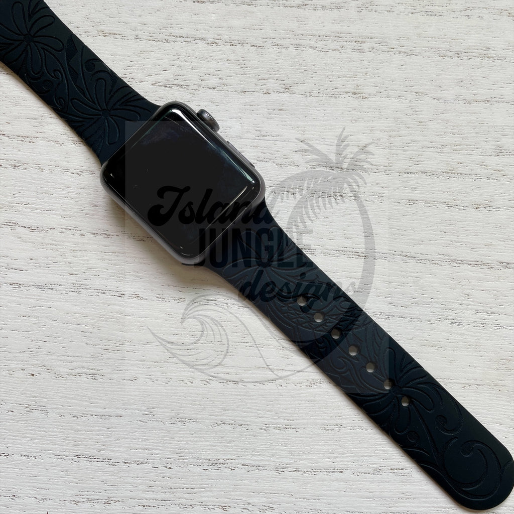 Tiare Tribal Silicone Watch Band Compatible with Series 1-8, SE & Ultr –  Island Jungle Designs