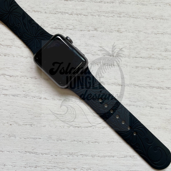 Tiare Tribal Silicone Watch Band Compatible with Series 1-10, SE & Ultra