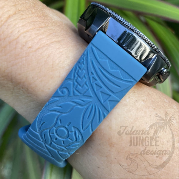 Tribal 20mm Silicone Watch Band Compatible with Samsung & More