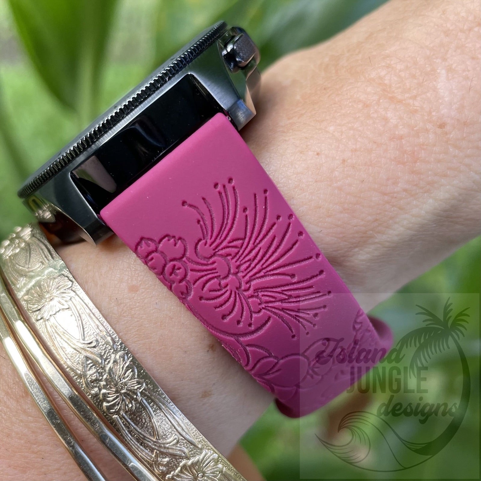 Lehua 22mm Silicone Watch Band Compatible with Samsung & More