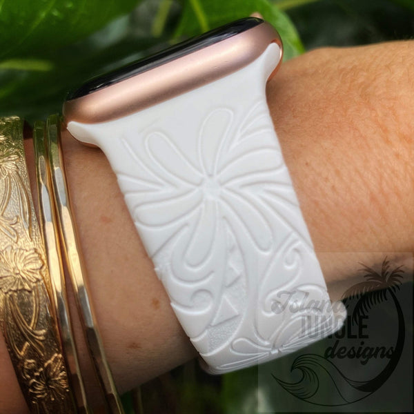 Tiare Tribal Silicone Watch Band Compatible with Series 1-10, SE & Ultra