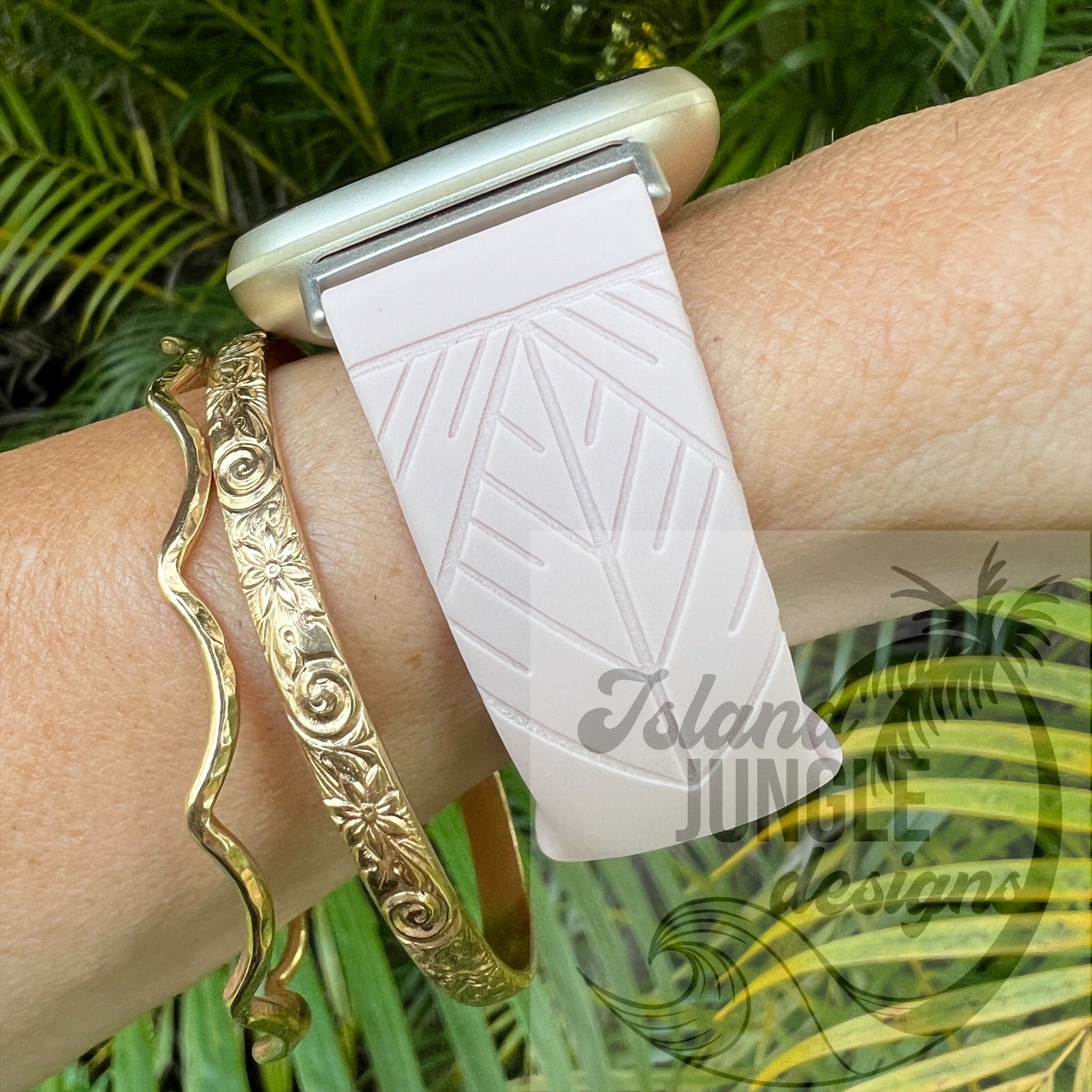 Diamond Lauhala Silicone Watch Band Compatible with Versa 3/4 & Sense/Sense 2