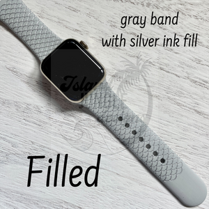 Mermaid Scale Silicone Watch Band Compatible with Series 1-9, SE & Ultra