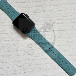 Fish Hook 'Makau' Tribal Watch Silicone Band Compatible with Series 1-8, SE & Ultra