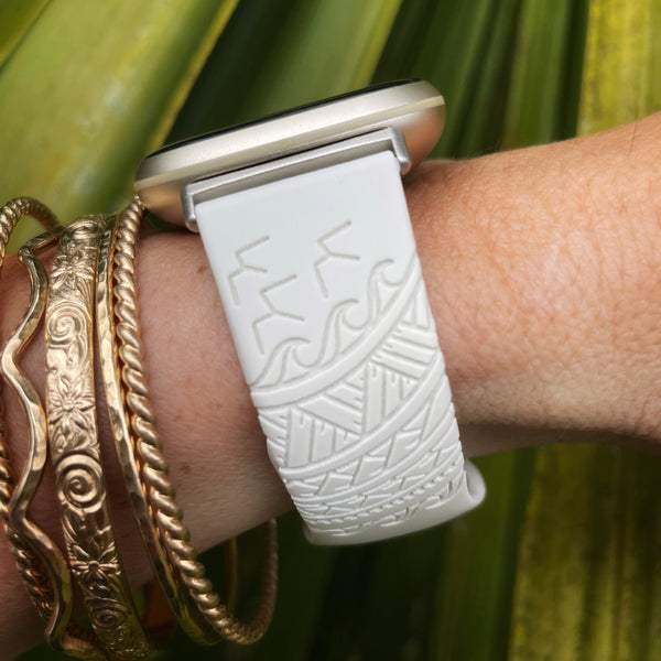 'Iwa Bird Tribal Silicone Watch Band Compatible with Versa 3/4 & Sense/Sense 2