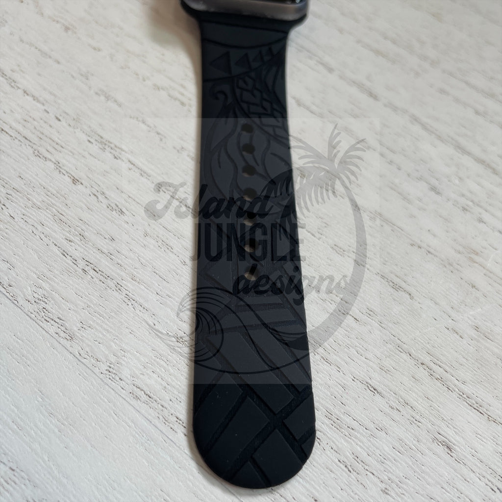 Tiare Tribal Silicone Watch Band Compatible with Series 1-9, SE