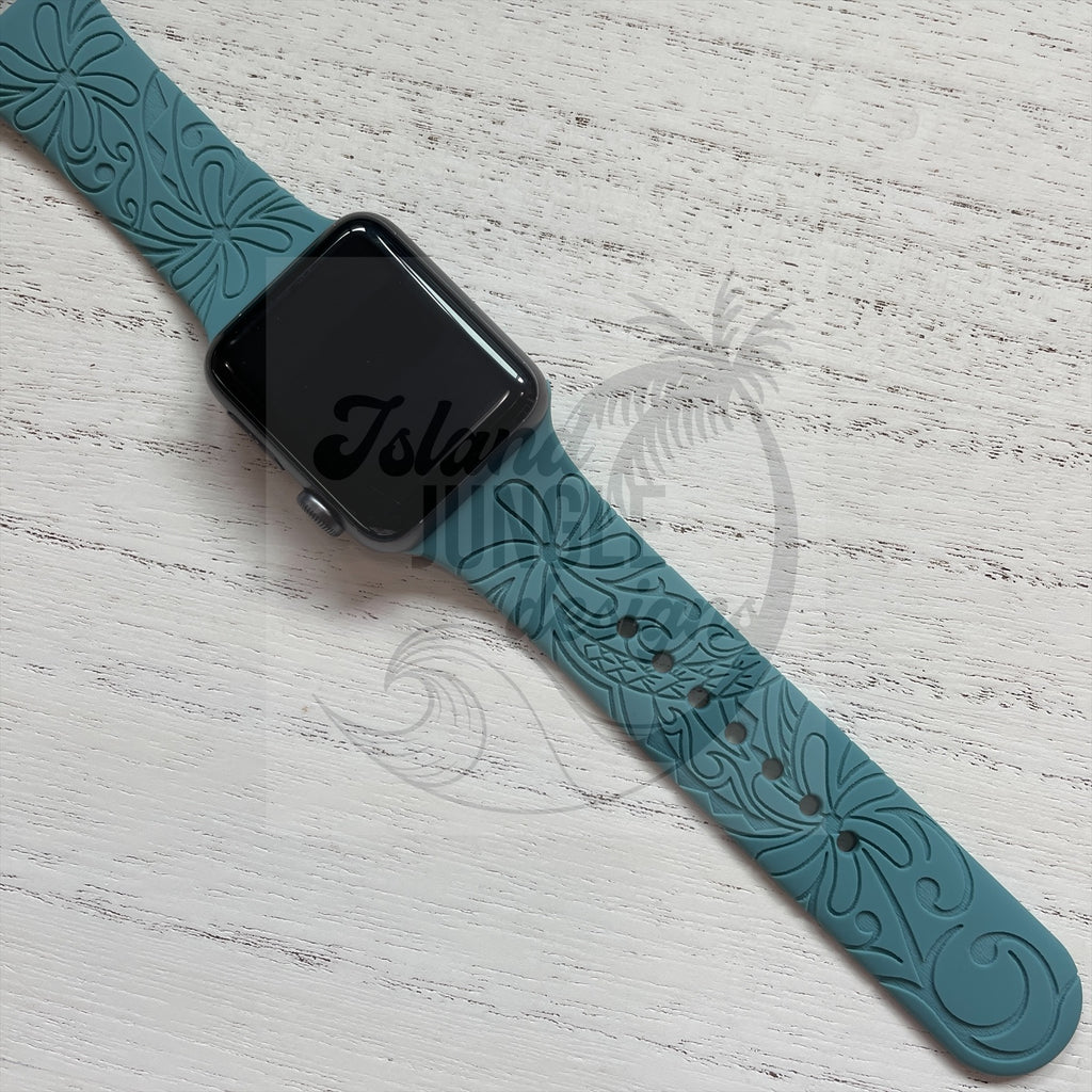 Tiare Tribal Silicone Watch Band Compatible with Series 1-9, SE & Ultr –  Island Jungle Designs