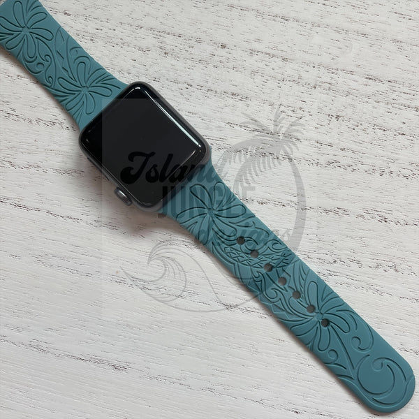 Tiare Tribal Silicone Watch Band Compatible with Series 1-10, SE & Ultra
