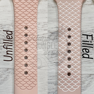 Mermaid Scale Silicone Watch Band Compatible with Versa 3/4 & Sense/Sense 2