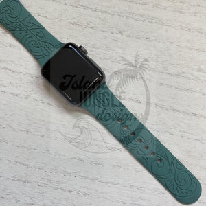 Hoe Wa’a-Paddling Tribal Silicone Watch Band Compatible with Series 1-8, SE & Ultra