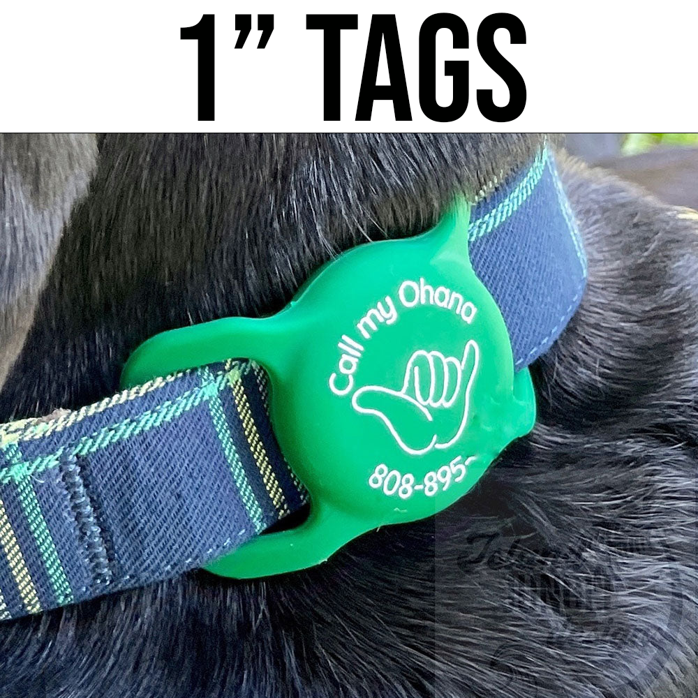 3/8 Collar & Strap ID Tag Compatible with Air Tag – Island Jungle Designs