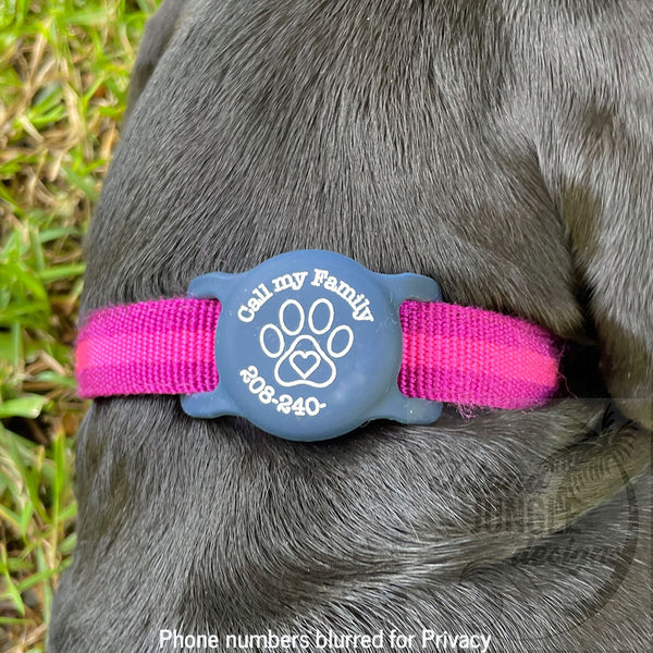 3/8" Collar & Strap ID Tag Compatible with Air Tag