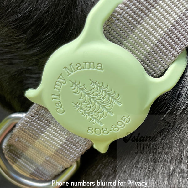 3/8" Collar & Strap ID Tag Compatible with Air Tag. No Ink Fill.